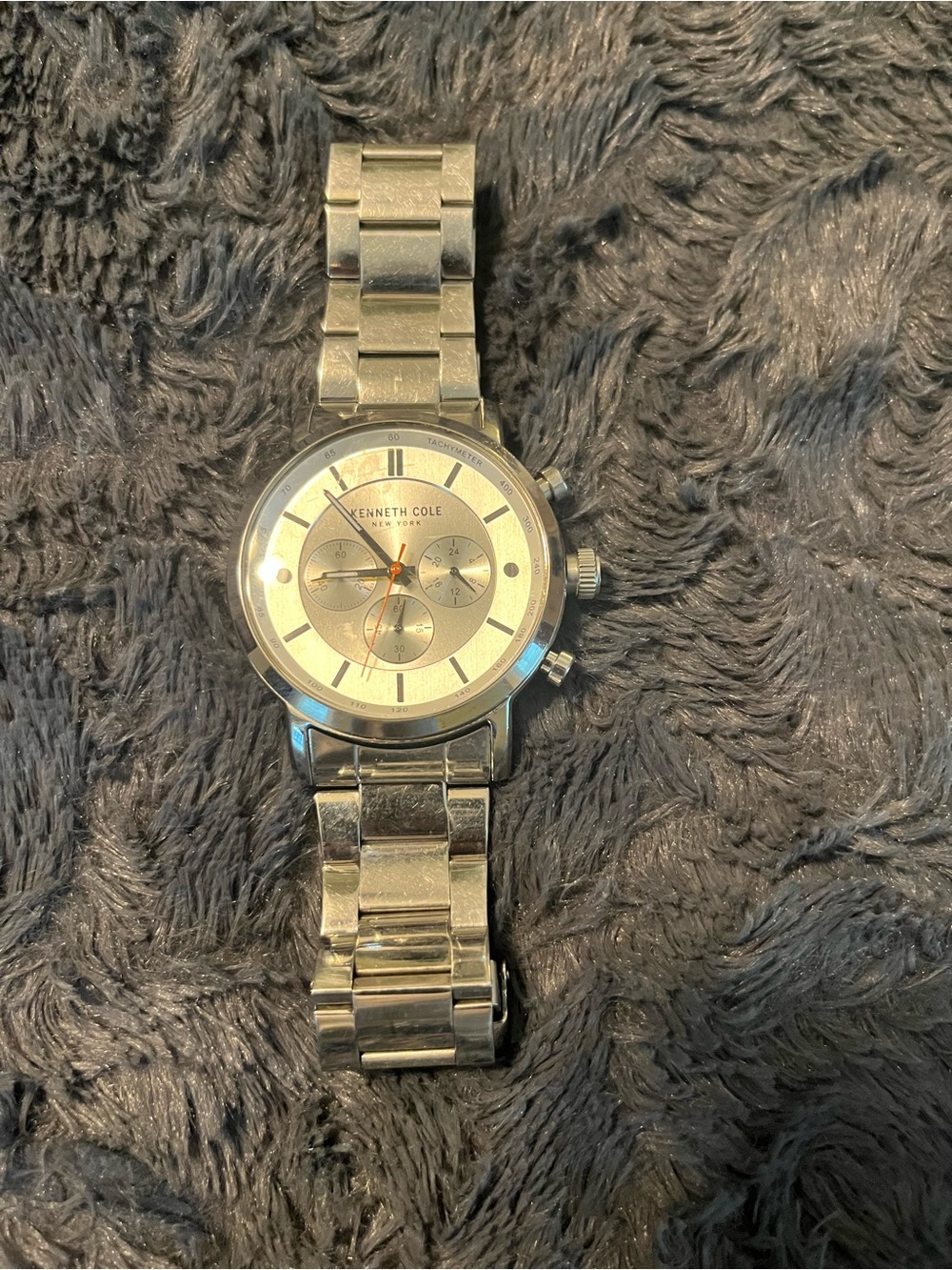 Kenneth Cole Silver-Tone Chronograph Bracelet Watch